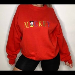 SOLD***Vintage 90s Mickey Mouse Crew Neck Sweater